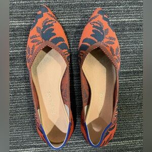 Rothy’s the Point slides in sunset floral orange size 8 like new